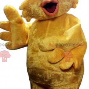 Muito engraçado mascote de frango amarelo. - Redbrokoly.com