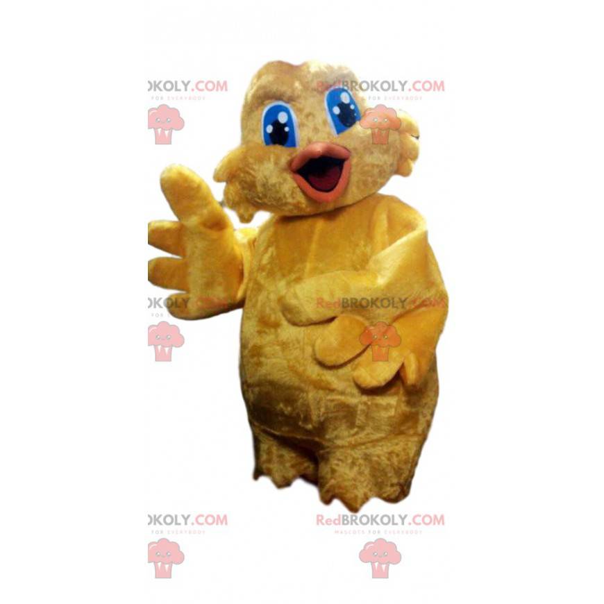 Muito engraçado mascote de frango amarelo. - Redbrokoly.com