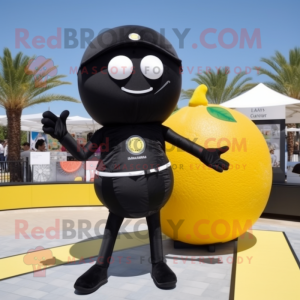 Black Lemon maskot kostym...