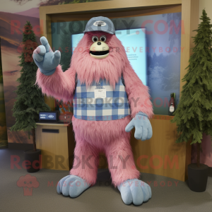 Pink Sasquatch maskot...