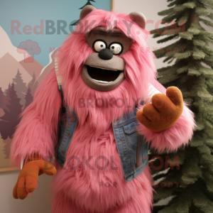 Pink Sasquatch maskot...