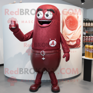 Maroon Soda Can maskot...