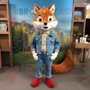 nan Marten mascot costume character dressed with a Mom Jeans and Pocket squares
