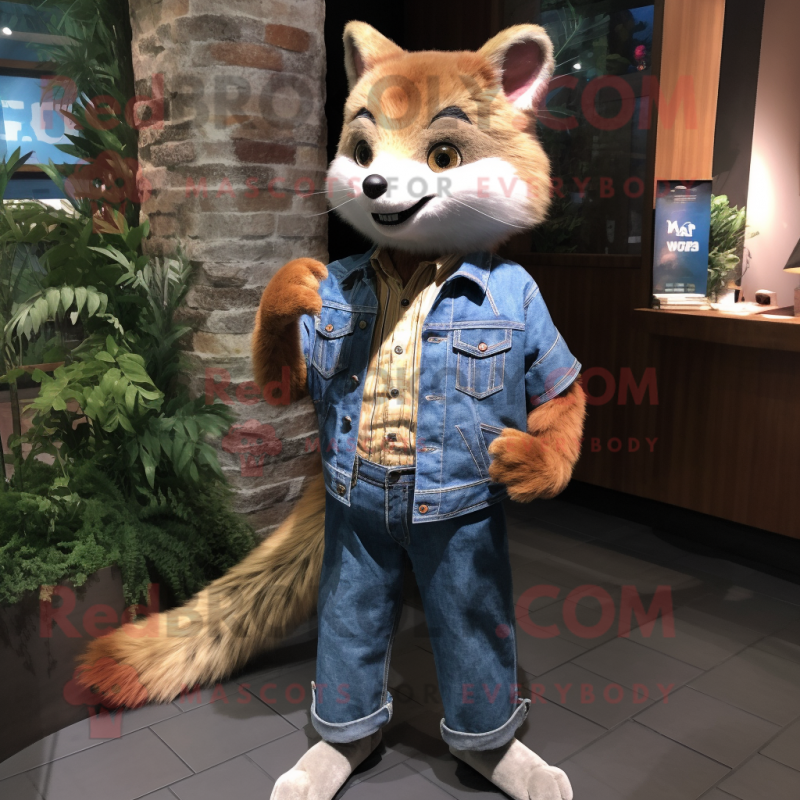 nan Marten mascot costume character dressed with a Mom Jeans and Pocket squares