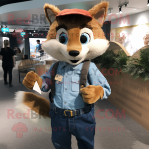 nan Marten mascot costume character dressed with a Mom Jeans and Pocket squares