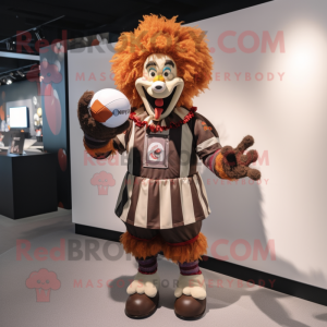 Brown Evil Clown mascotte...