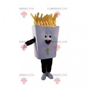 Mascotte de barquette de frites. Costume de barquette de frites