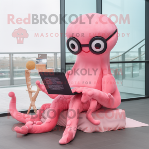 Rosa Octopus maskot...
