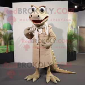 Tan Crocodile maskot...