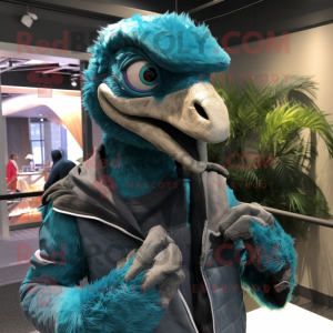 Teal Velociraptor mascotte...