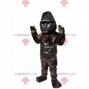 Schwarzes Gorilla-Maskottchen. Schwarzes Gorillakostüm -
