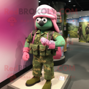 Pink Green Beret maskot...