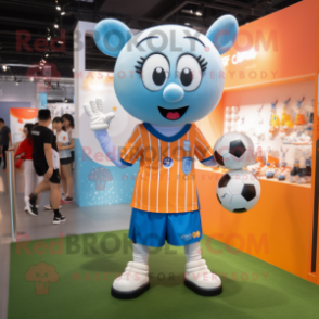 nan Soccer Goal mascot costume character dressed with a Mini Dress and Bracelets