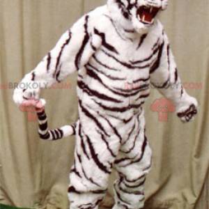 Mascote tigre branco e preto - Redbrokoly.com