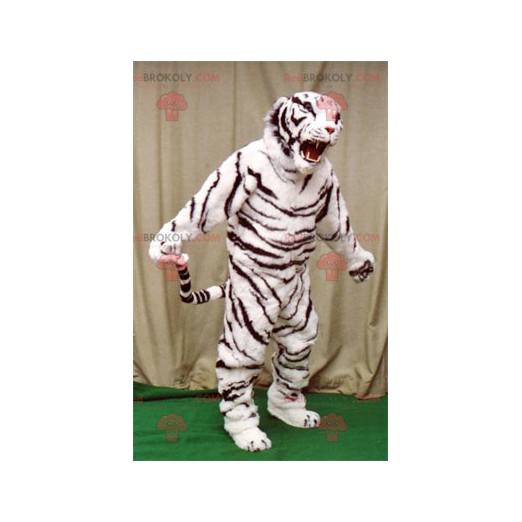 Hvid og sort tiger maskot - Redbrokoly.com