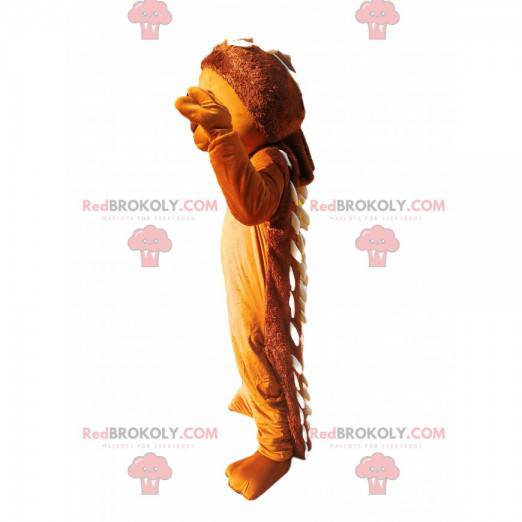 Mascotte di porcospino marrone. Costume da porcospino -
