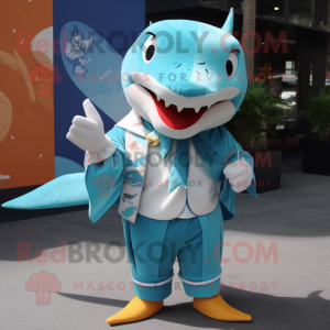 Teal Shark w kostiumie...