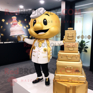 Gold Wedding Cake maskot...