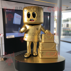 Złoty tort weselny w...