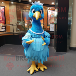 Sky Blue Dodo Bird mascotte...