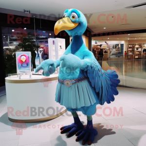 Himmelblå Dodo Bird maskot...