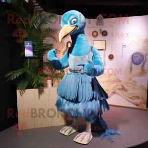 Sky Blue Dodo Bird mascotte...