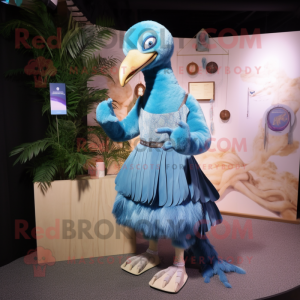 Sky Blue Dodo Bird maskot...