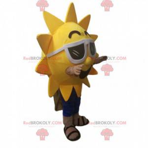 Sun mascot with sunglasses. - Redbrokoly.com