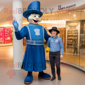 Blå Swiss Guard maskot...