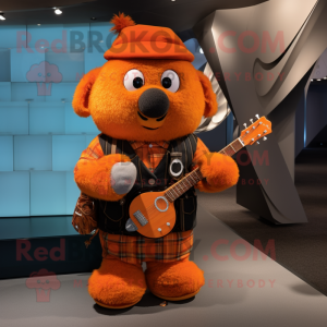 Orange sækkepibe maskot...