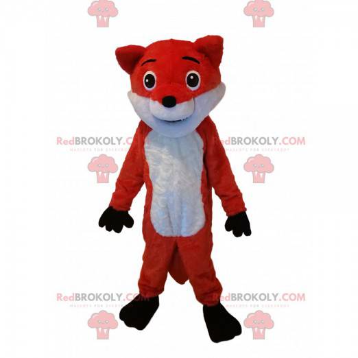 Orange og hvid ræv maskot. Fox kostume - Redbrokoly.com