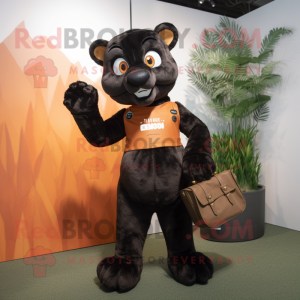 Rust Panther maskot kostym...