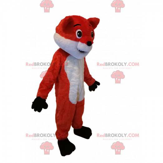 Orange og hvid ræv maskot. Fox kostume - Redbrokoly.com