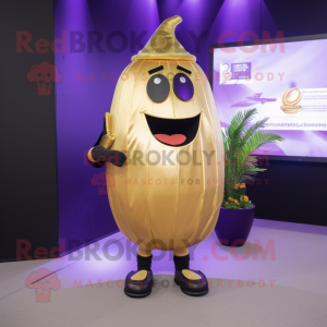 Guld aubergine maskot...