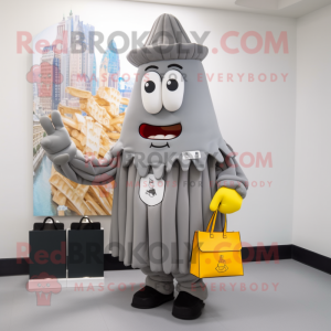 Grå pommes frites maskot...