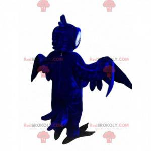 Nattblå papegoja maskot. Papegojadräkt - Redbrokoly.com