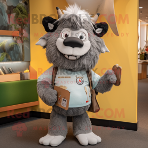 Gray Yak mascotte kostuum...