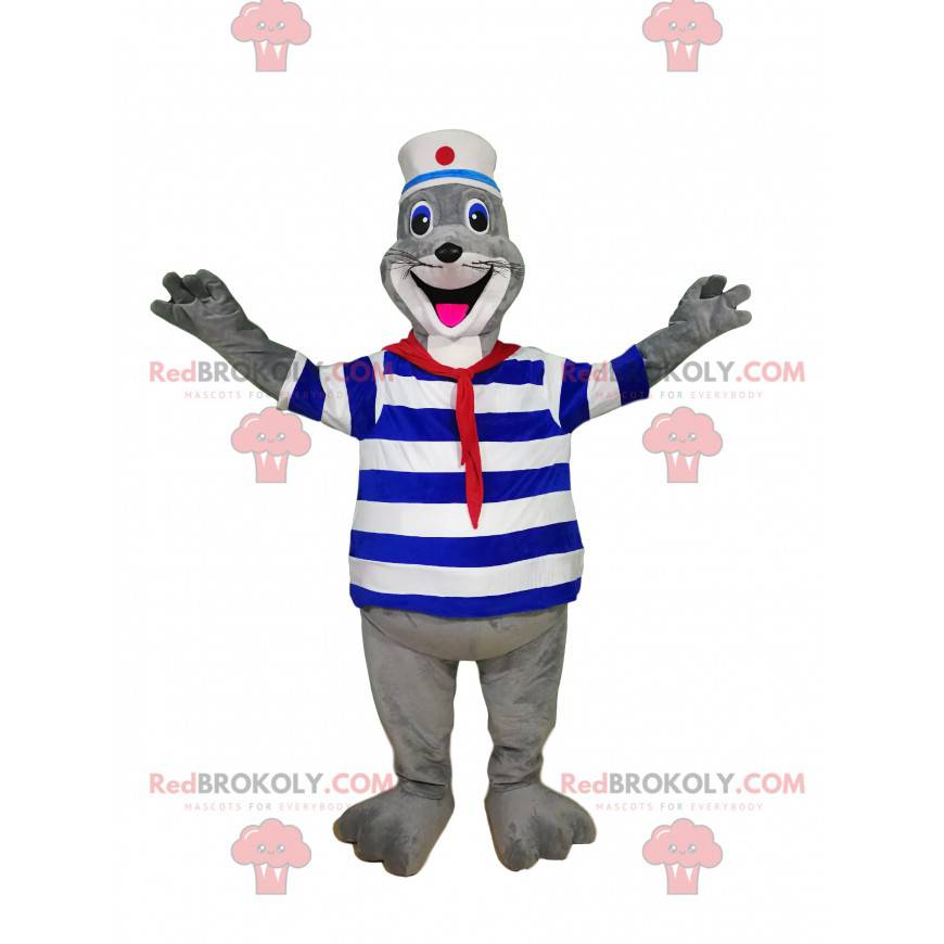 Enthusiastic seal mascot in sailor attire. - Redbrokoly.com Enthusiastic seal mascot in sailor attire. - Redbrokoly.com