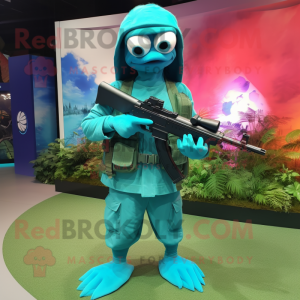 Turquoise Sniper mascotte...