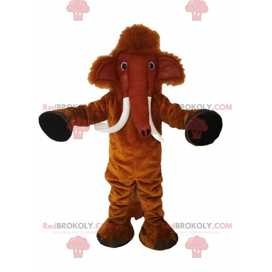 Maskot hnědý mamut. Mamutí kostým - Redbrokoly.com Maskot hnědý mamut. Mamutí kostým - Redbrokoly.com