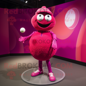 Magenta golfbal mascotte...