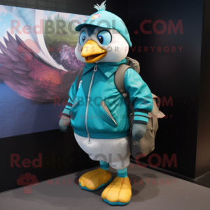 Teal Dove mascotte kostuum...