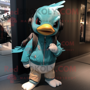 Teal Dove mascotte kostuum...