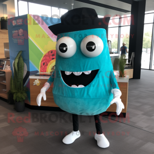 Cyan Tacos maskot kostume...