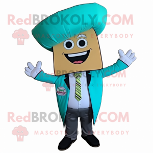 Cyan Tacos maskot kostume...