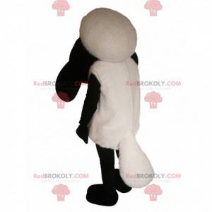 Mascota de oveja blanco y negro. Disfraz de oveja -