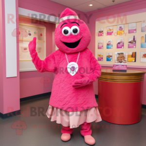 Rosa Jambalaya maskot drakt...