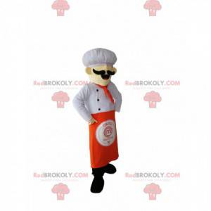 Mascotte de chef cuisinier avec une belle moustache. -