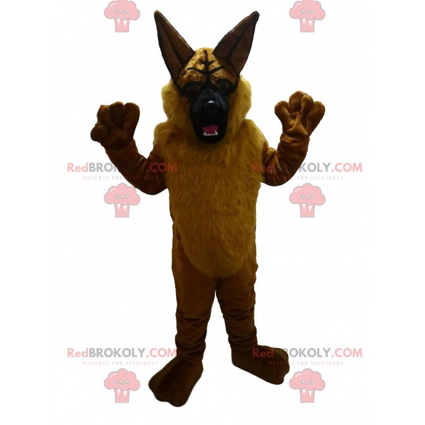 Mascotte bruine Duitse herder. Duitse herder kostuum -