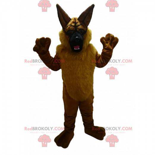 Mascotte bruine Duitse herder. Duitse herder kostuum -